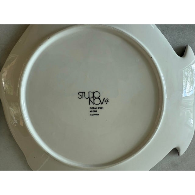 Set of 5 Coral Ocean Fish Dinner Plates by Studio Nova For Sale - Image 11 of 12