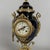 Antique French Table Clock in Blue Porcelain and Brass from Limoges For Sale - Image 6 of 14