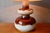Brown Brutalist Fat Lava Ceramic Totem Lamp, 1970s For Sale - Image 8 of 15