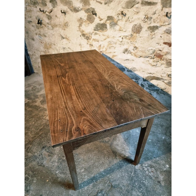 Wood Antique Early 20th Century French Oak Dining Table, 1890s For Sale - Image 7 of 17