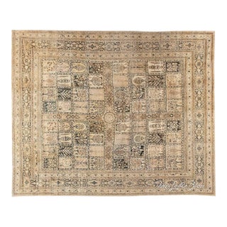 Authentic Persian Tabriz Botanic Handmade Wool Carpet For Sale