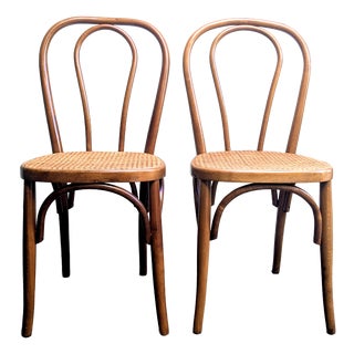 Cane and Bentwood Chairs, 1960s, Set of 2 For Sale