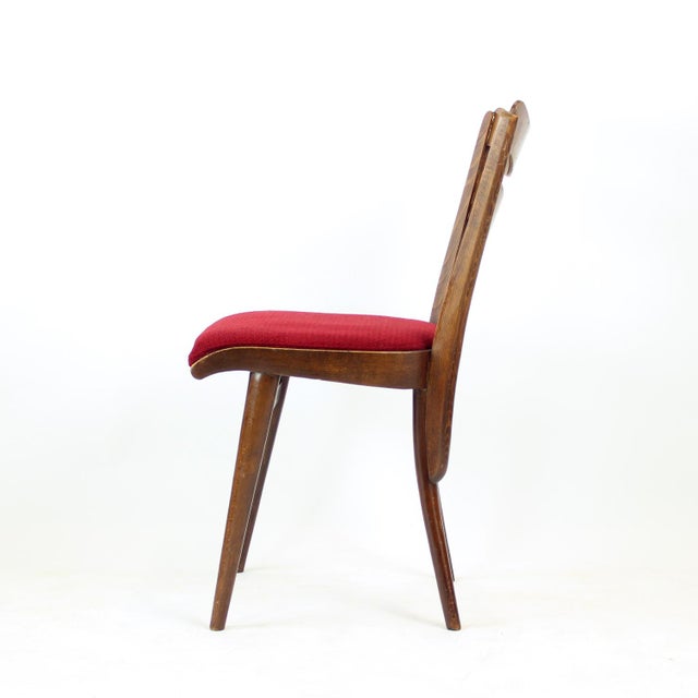1960s Dining Chairs in Oak and Walnut, Czechoslovakia, 1960s, Set of 4 For Sale - Image 5 of 13