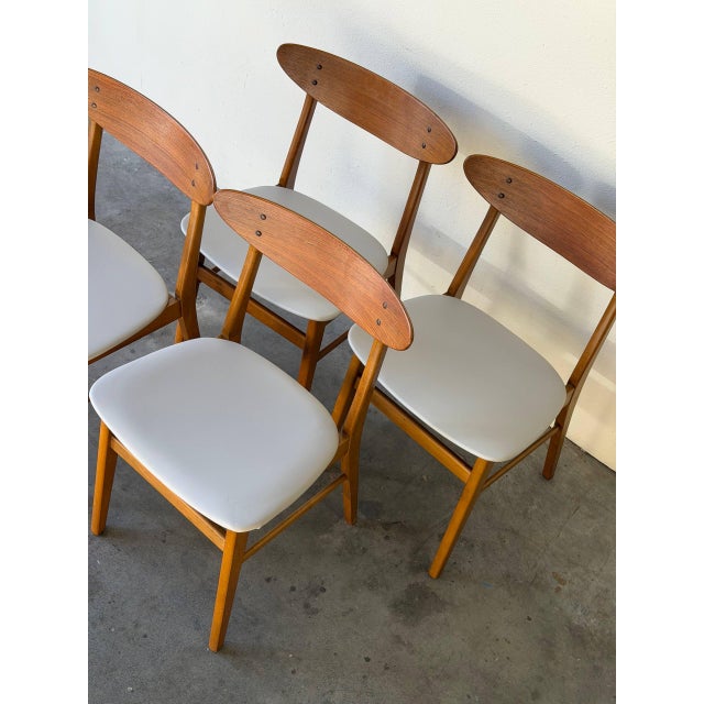 1960s Set of 4 Danish Teak Dining Chairs by Farstrup Mid Century Modern 1960s For Sale - Image 5 of 8