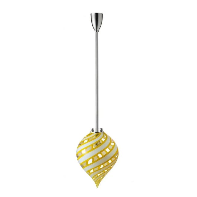 Canne balloon pendant light by magic circus editions dimensions: h 36 + rod length to order x w 27 cm glass height 36 cm...