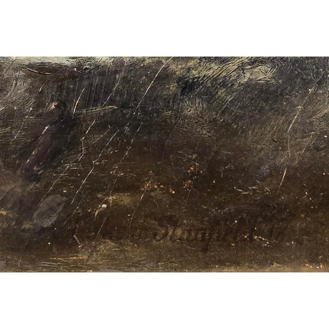 Textile Clarkson Stanfield–Dramatic English Lighthouse Seascape W/ French Ship-19th Century Oil Painting For Sale - Image 7 of 13