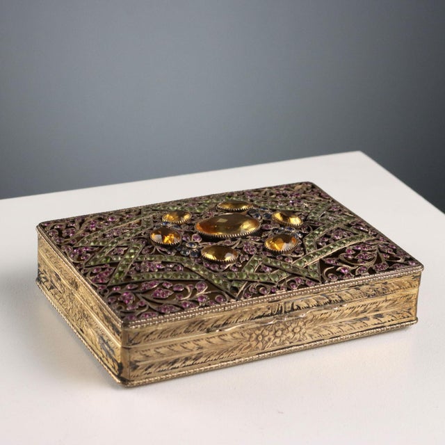 Silver and Glass Stone Box For Sale - Image 12 of 12