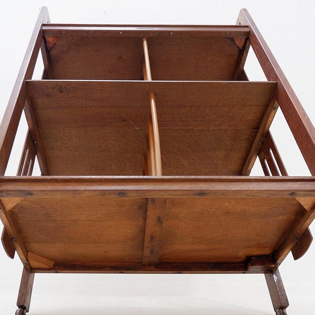 Art Deco Magazine Rack on Casters For Sale - Image 14 of 15