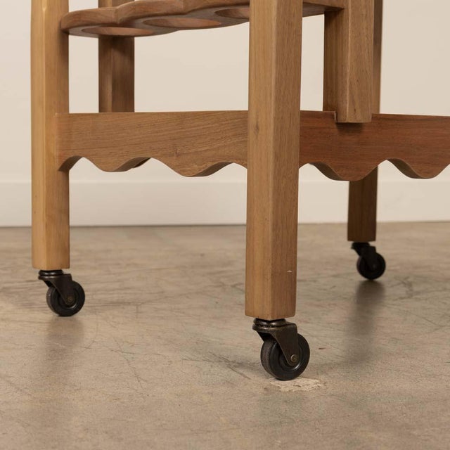 Panoplie Scalloped Bar Cart, Walnut For Sale - Image 11 of 12