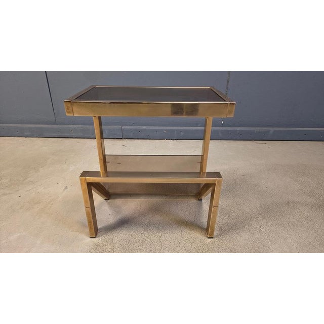 Brass Magazine Rack attributed to Belgochrom, 1970s For Sale - Image 9 of 10