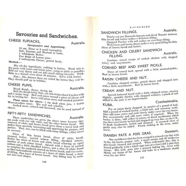 Paper "Food in the Country Home: 500 Tested Recipes From All the World" 1936 For Sale - Image 7 of 12