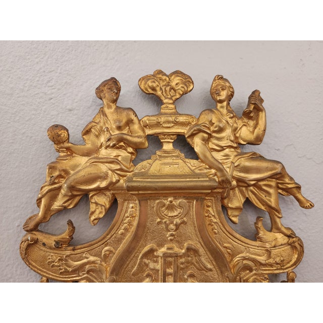 Antique 19th C Pair French Napoleon III Gilt Bronze Louis XVI Style Sconces For Sale - Image 9 of 16