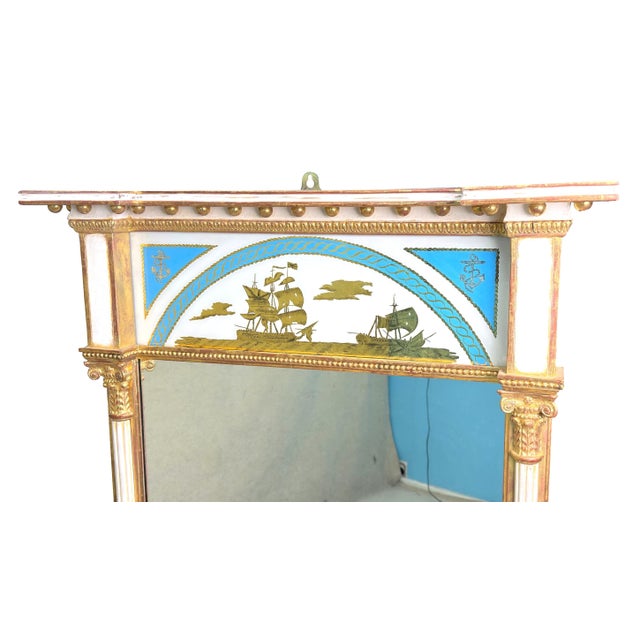 Antique Painted and Gilded Pier Mirrors, 1820, Set of 2 For Sale - Image 10 of 15