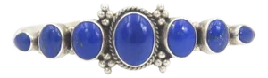 Late 20th Century Lapis Lazuli Sterling Silvers Cuff Bracelet