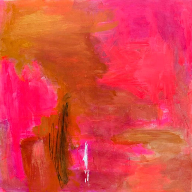 Long Distance Lovers By Trixie Pitts Xl Abstract Expressionist Painting Chairish