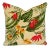 Custom Tropical Floral Barkcloth Feather/Down Pillow Cover 20" Square For Sale