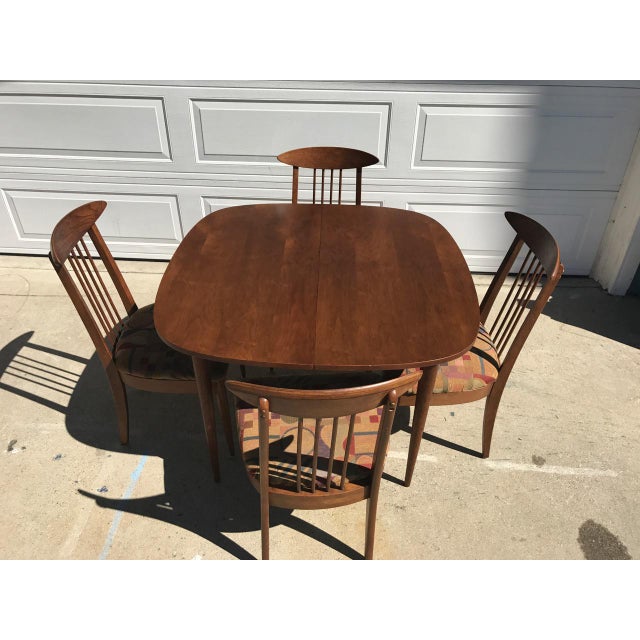 Lenoir Broyhill Mid Century Modern Dining Set Table 4 Chairs Chairish