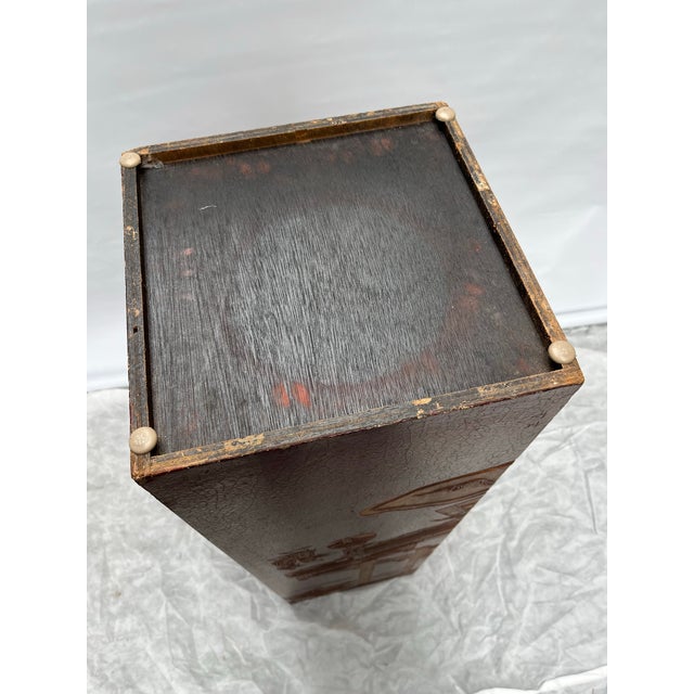 Antique Chinese Coromandel Style Pedestal For Sale - Image 12 of 12