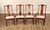 High Quality Asian Chinoiserie Influenced Set of4 Solid Wood Dining Chairs with Custom Upholstered Seats, by Bernhardt...