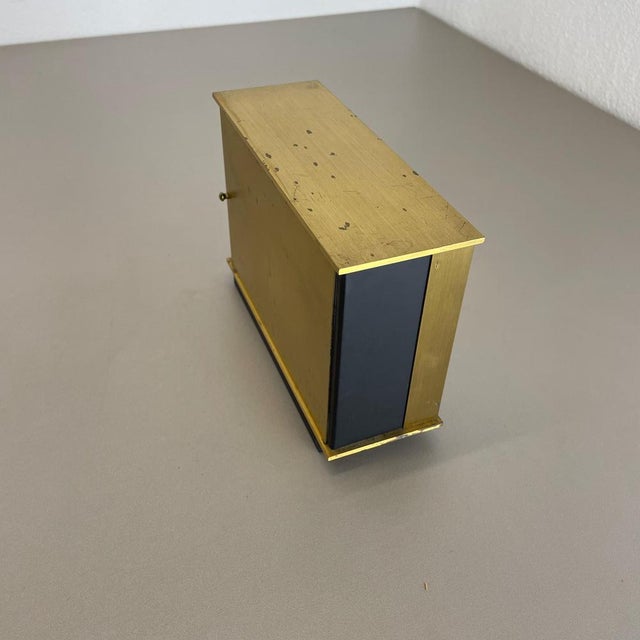 Vintage Modernist Metal Brass Table Clock from Diehl Dilectron, Germany, 1960s For Sale - Image 14 of 18