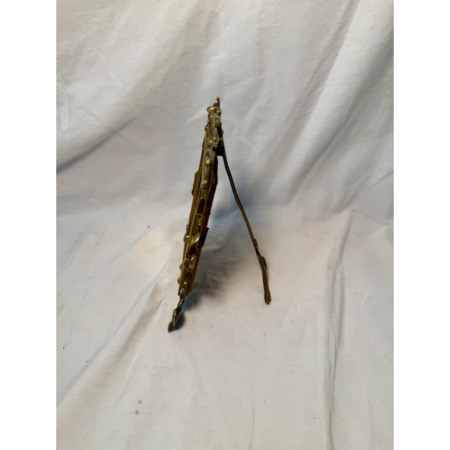 Brass French, Antique, Art Nouveau Brass Frame For Sale - Image 8 of 8