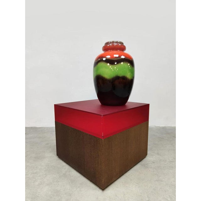 Vintage Wooden and Acrylic Lightbox Side Table, 1970s For Sale - Image 4 of 6