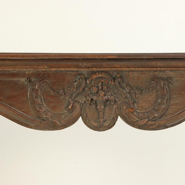 18th Century French Carved Oak Fireplace Mantel, 18th Century For Sale - Image 5 of 5