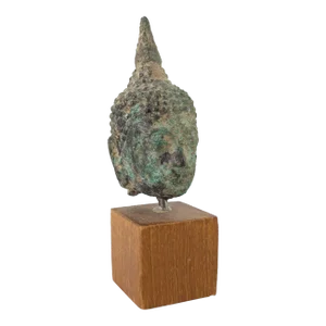 Verdigris Bronze South East Asian Sukhothai Buddha Head