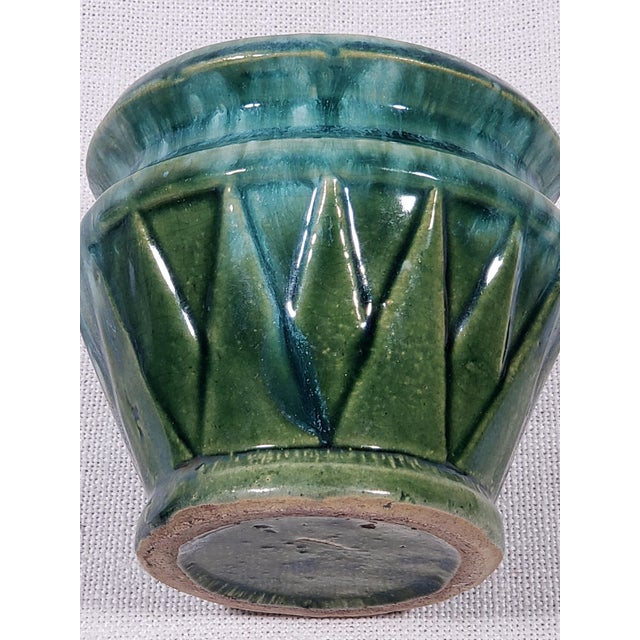 1920s Antique Original Brush McCoy Pottery Jardmiere Art Deco Planter (Circa 1920's) For Sale - Image 5 of 7