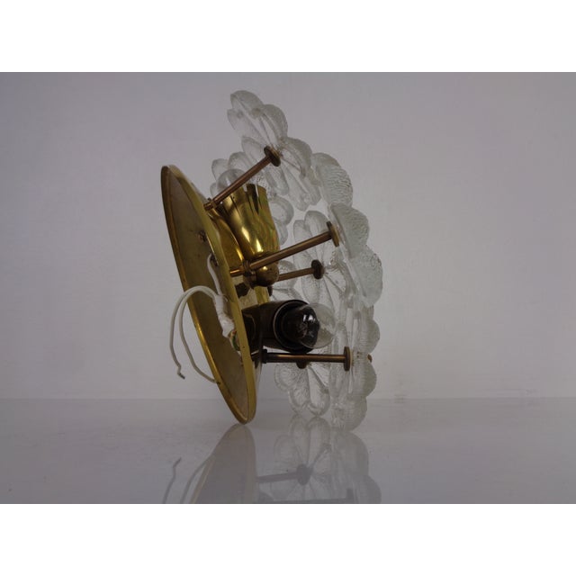 Brass and Crystal Glass Flower Sconces by Ernst Palme for Palwa, 1960s, Set of 2 For Sale - Image 16 of 18