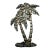 Vintage Late 20th Century Tropical/ Coastal Metal Palm Tree Wall Art Sculpture For Sale