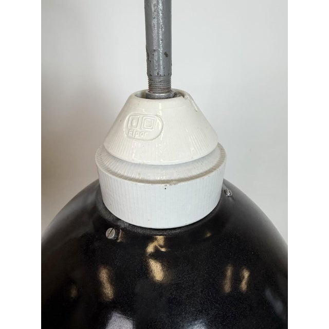 Industrial Factory Wall Lamp with Black Enamel Shade, 1960s For Sale - Image 11 of 16