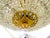 Brass 19th Century French Restored Round Crystal Prism Three Light Flush Mount Ceiling For Sale - Image 8 of 14