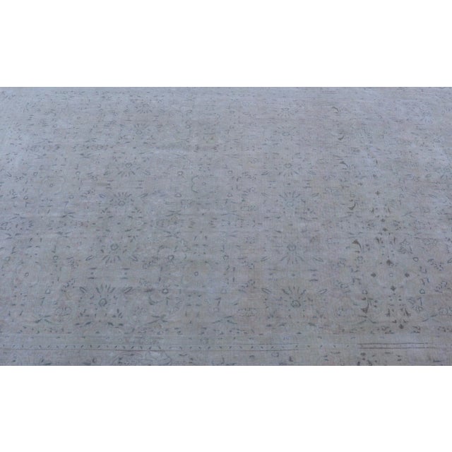 Early 20th Century All-Over Floral Design Antique Persian Khorassan Rug in Muted Shades of Cream Green and Buttery Yellow For Sale - Image 11 of 13