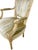 Vintage Neoclassical Striped Seat Armchair For Sale - Image 10 of 15