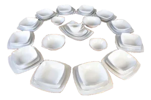 12-Person Dinner Service by Porcelana Ćmielów, Set of 44