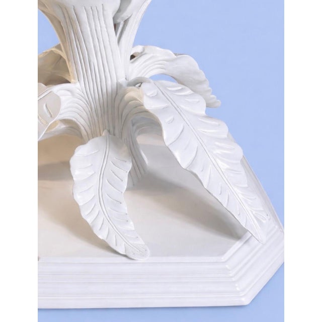 1950s Set of 4 Grotto Shell Back Dining Chairs With Hand Carved Dining Table For Sale - Image 5 of 10