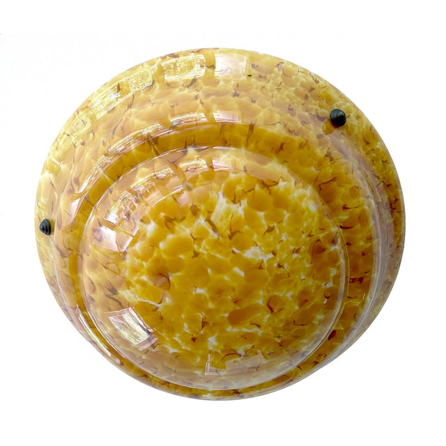 Art Deco Amber Glass Pendant Light, 1930s For Sale - Image 10 of 18