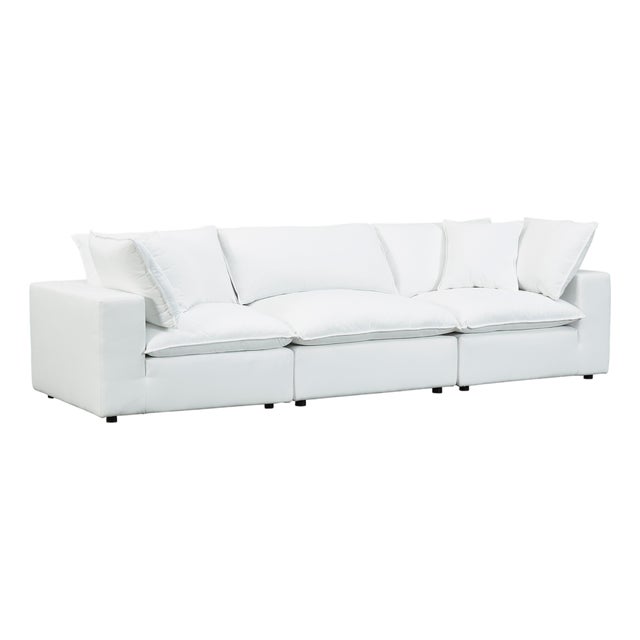 Cali Pearl Performance Fabric Modular Sofa For Sale