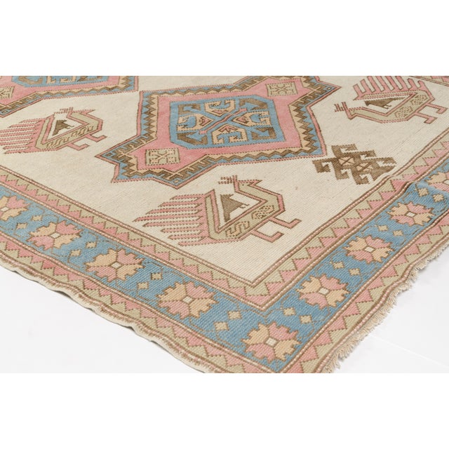Vintage Turkish Area Rug, Hand-Knotted Wool, Whimsical Bird Motif For Sale - Image 9 of 10