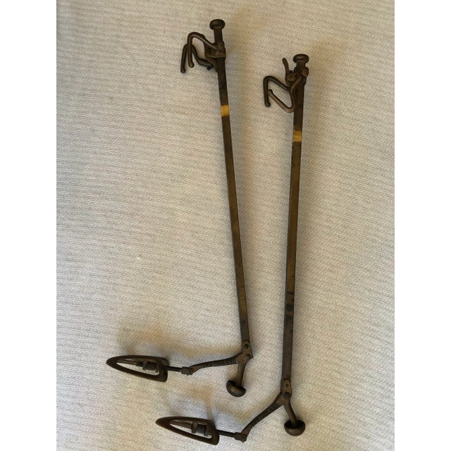 Circa 1920 Solid Brass Equestrian Riding Boot Trees -- a Pair For Sale - Image 9 of 10