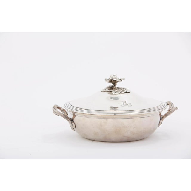 Vintage French Silverplate Covered Dish For Sale - Image 9 of 13