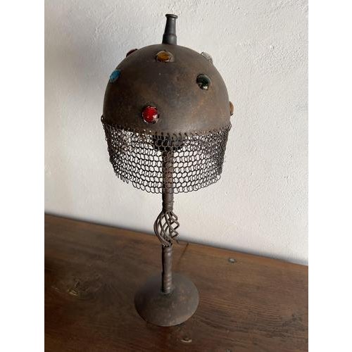 Brutalist Brutalist Iron Chain Table Lamp, 1970s For Sale - Image 3 of 9