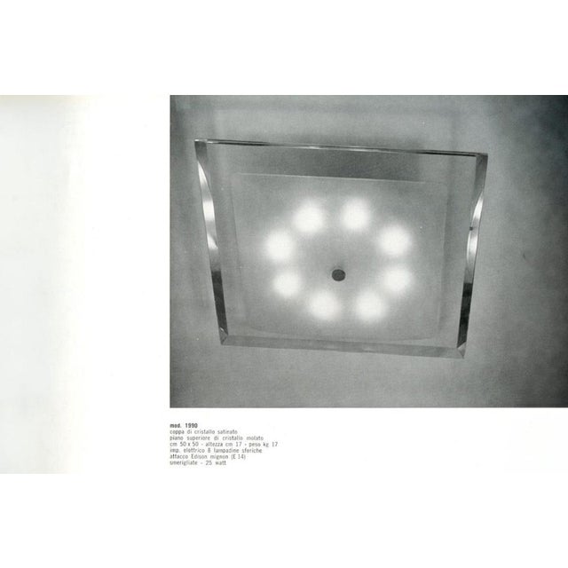 Model 1990 Flush Mount attributed to Max Ingrand for Fontana Arte, Italy, 1960s For Sale - Image 6 of 9
