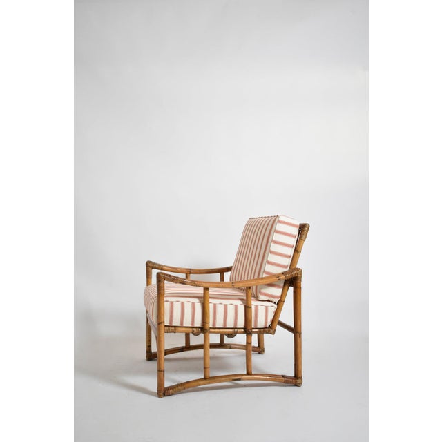 Rattan armchair, 1960s. Height: 83 cm - 32.68 in Length: 70 cm - 27.56 in Width: 75 cm - 29.53 in Seating height: 43 cm -...