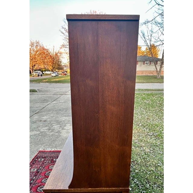 Vintage Mid-Century Modern Walnut Broyhill Brasilia Hutch Credenza Sideboard For Sale - Image 9 of 12