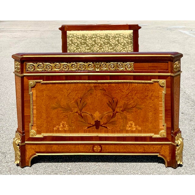 Vintage 19th Century French Louis XVI Marquetry Twin Daybed For Sale - Image 11 of 12