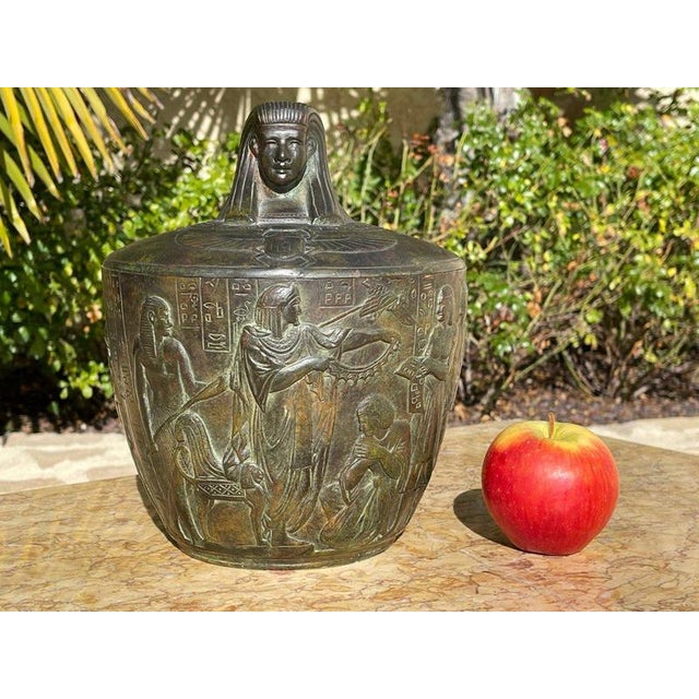 Napoleon III Bronze Canopic Vase For Sale - Image 3 of 13