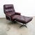 Metal 1960s Mid Century Danish Modern Lounge Chairs Burgundy Chrome Pair Set Attributed to Arne Norell For Sale - Image 7 of 12