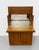1960s Mid Century Modern Teak Bar Cabinet | Mirrored Home Bar With Drop-Down Serving Surface, C. 1960’s For Sale - Image 5 of 14